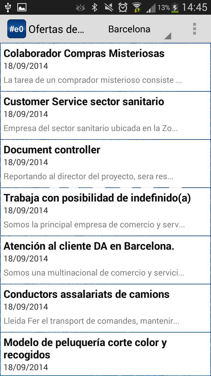 Ofertas de empleo