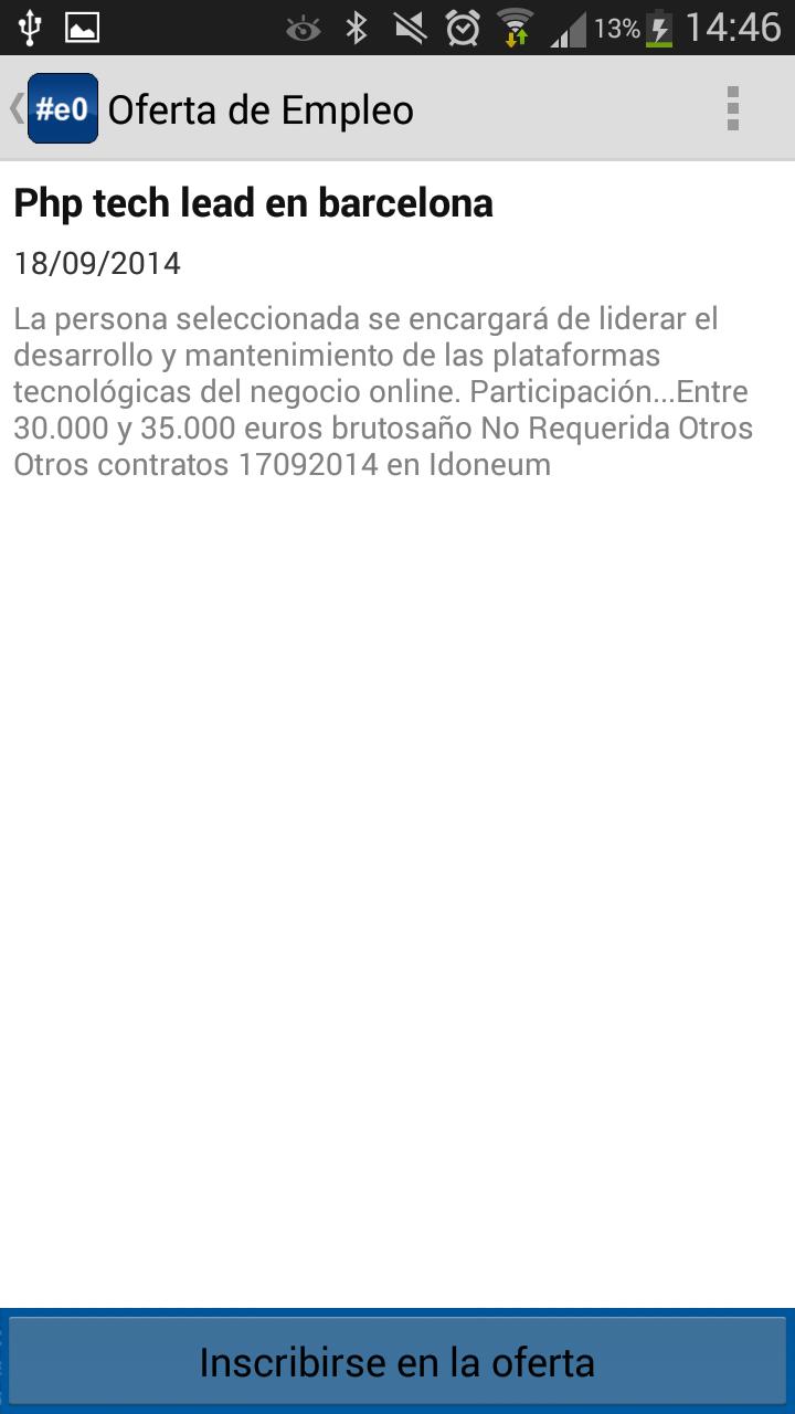 Ofertas de empleo