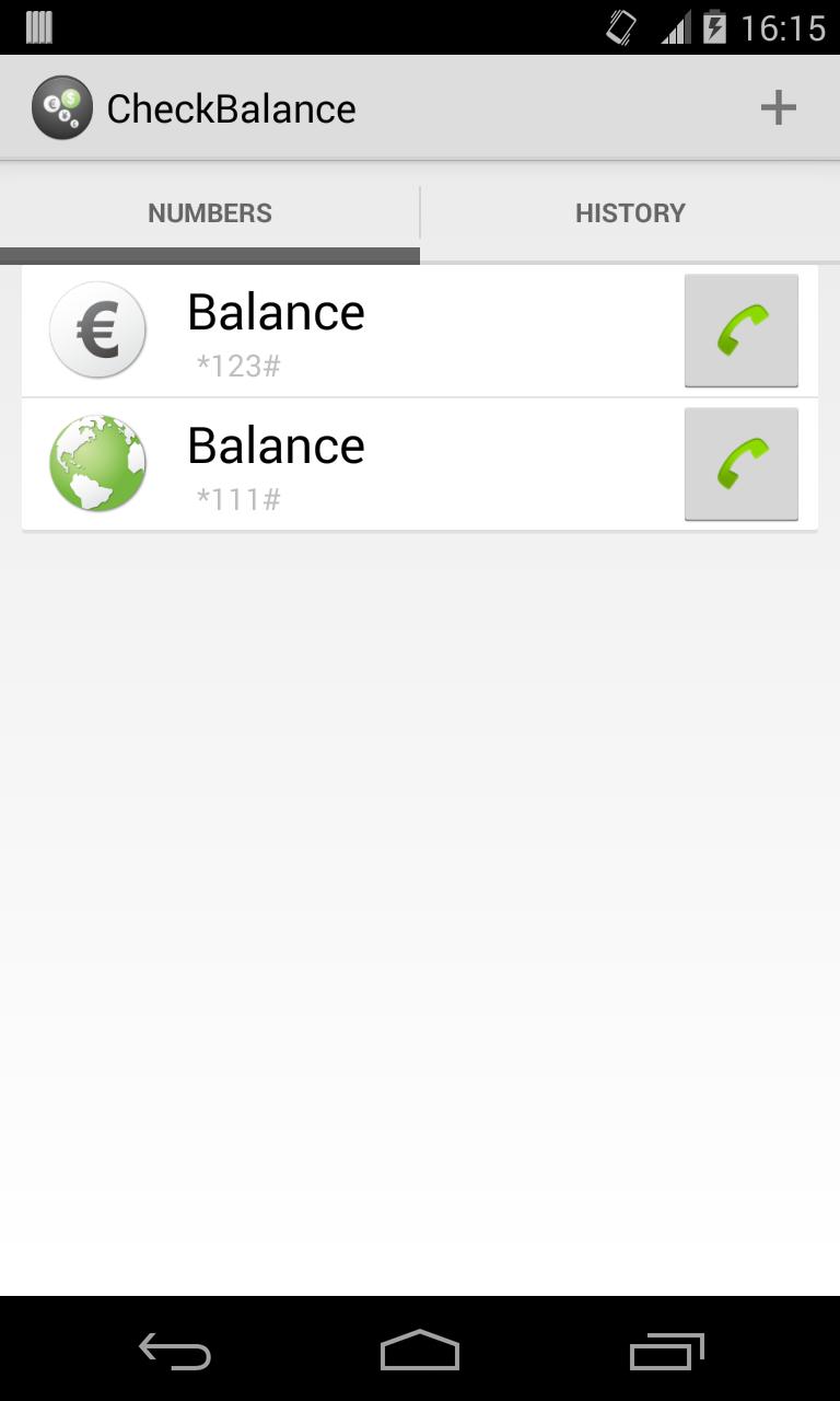 CheckBalance Widget