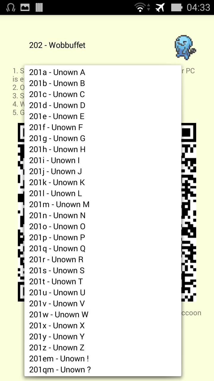 QR Codes for Pokemon XYORAS