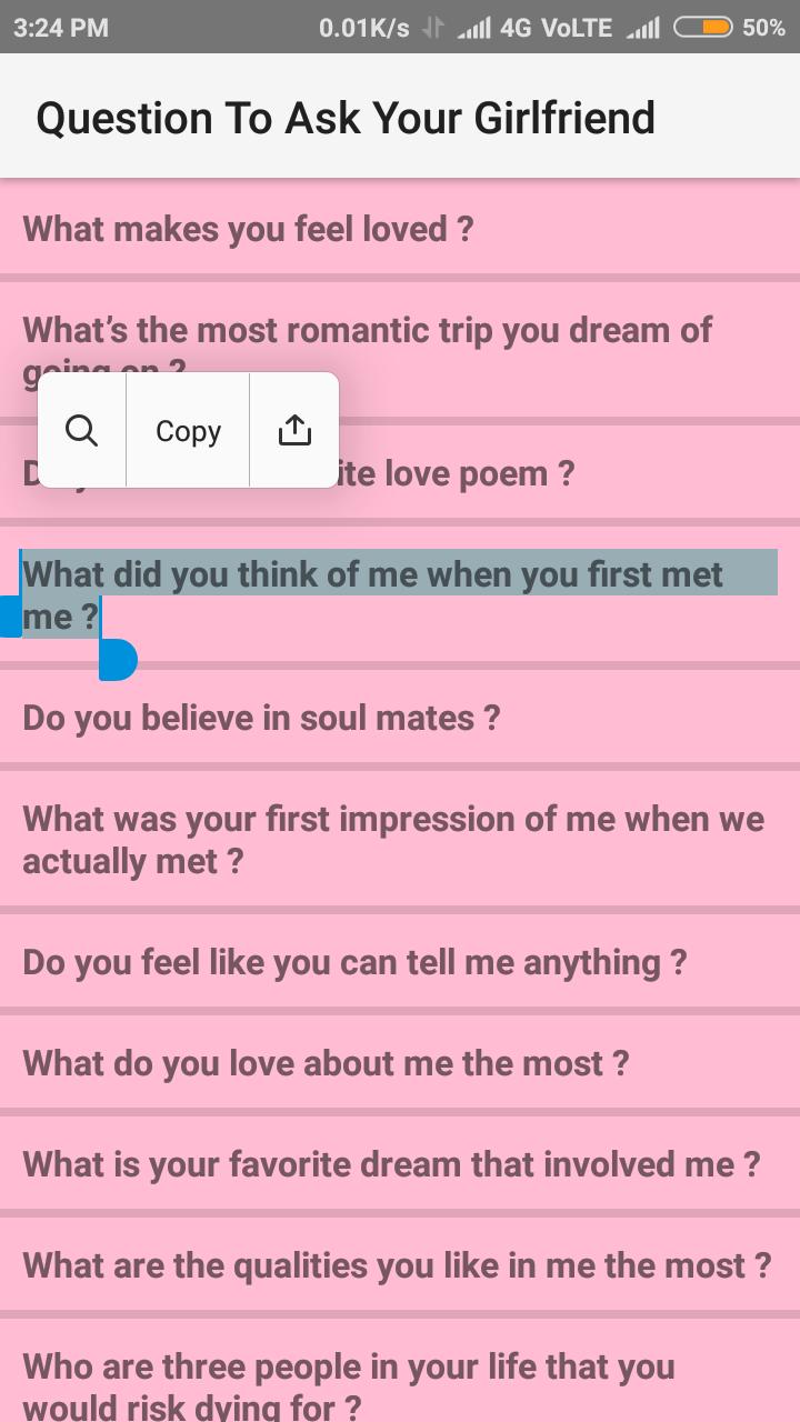 Questions To Ask Your Girlfrie