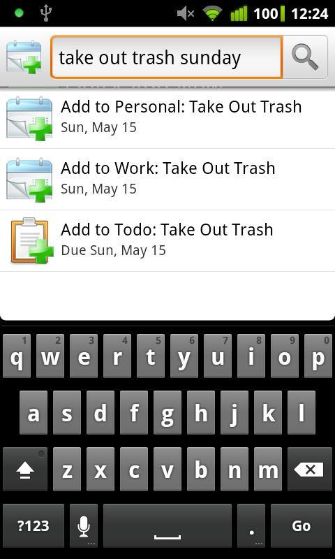 Calendar Quick Add