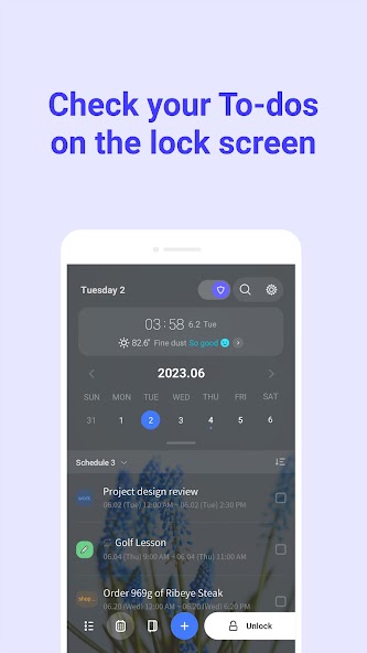 LockScreen Schedule - Calendar
