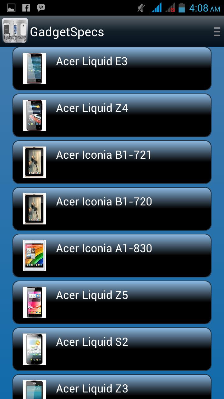 Gadget Specs