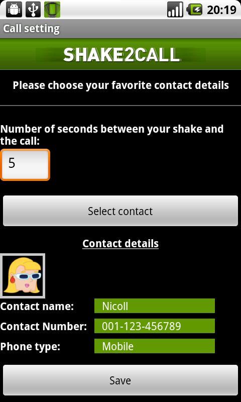 Shake2call Lite
