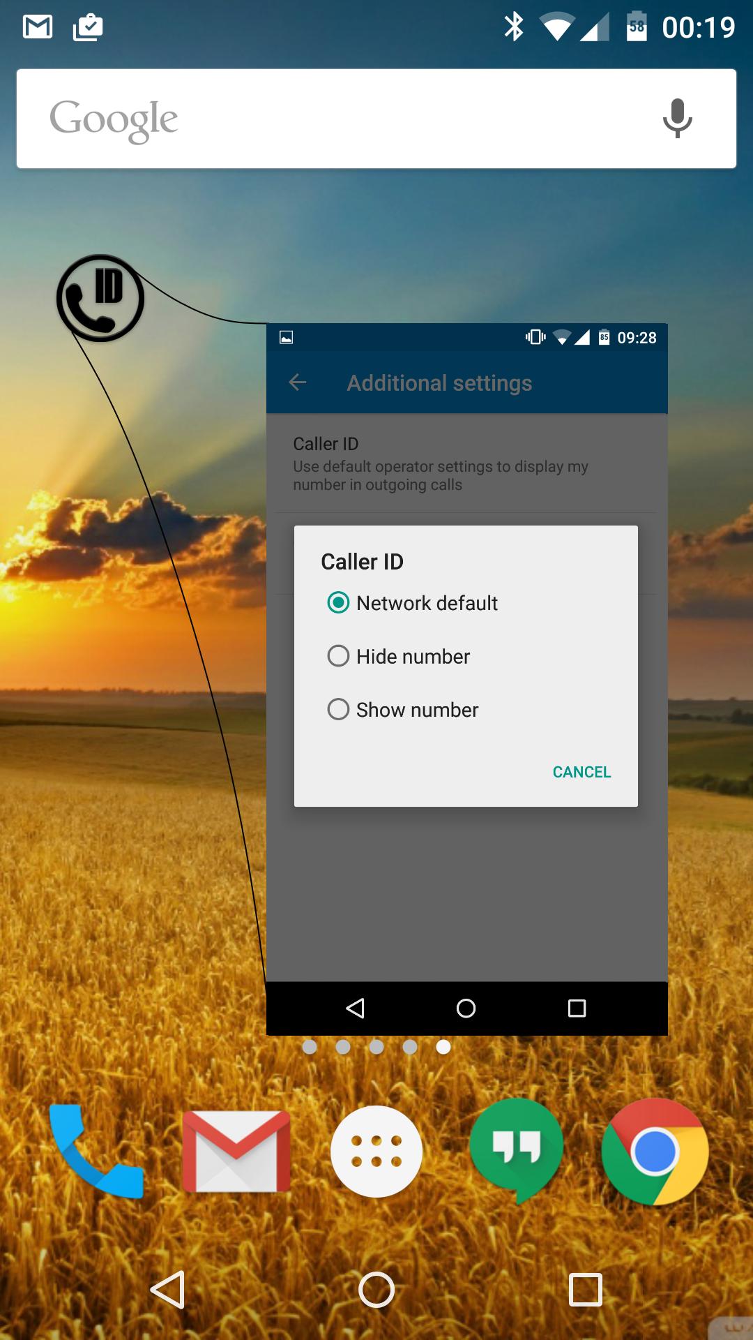 Caller ID Widget