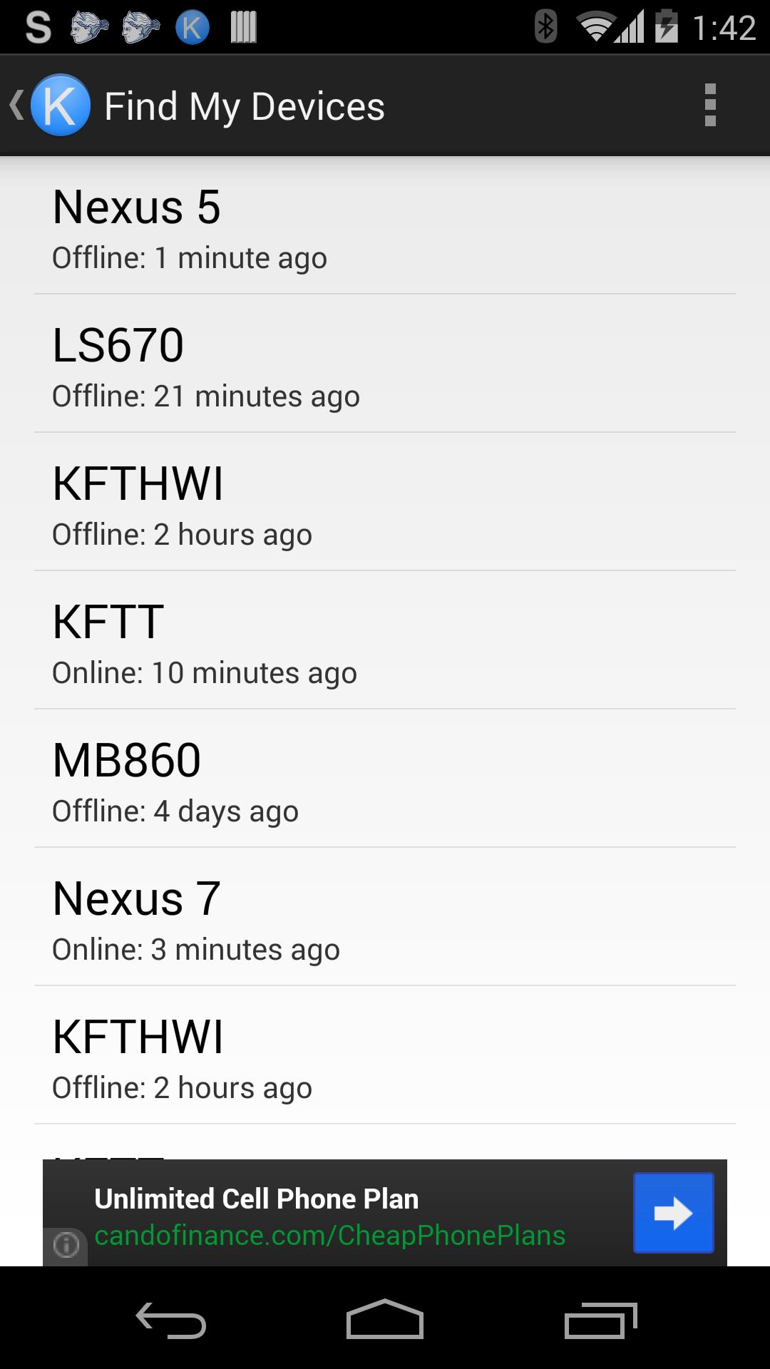 Find My Android/Kindle Free