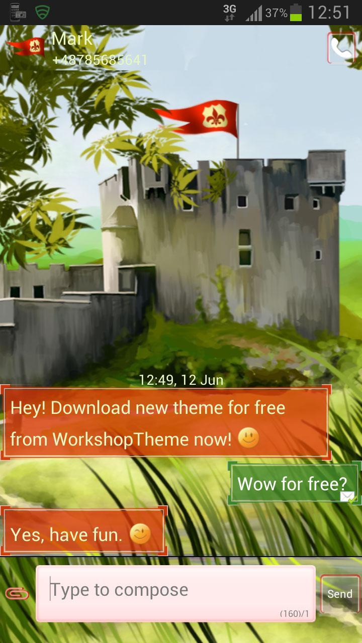 GO SMS Theme Castle