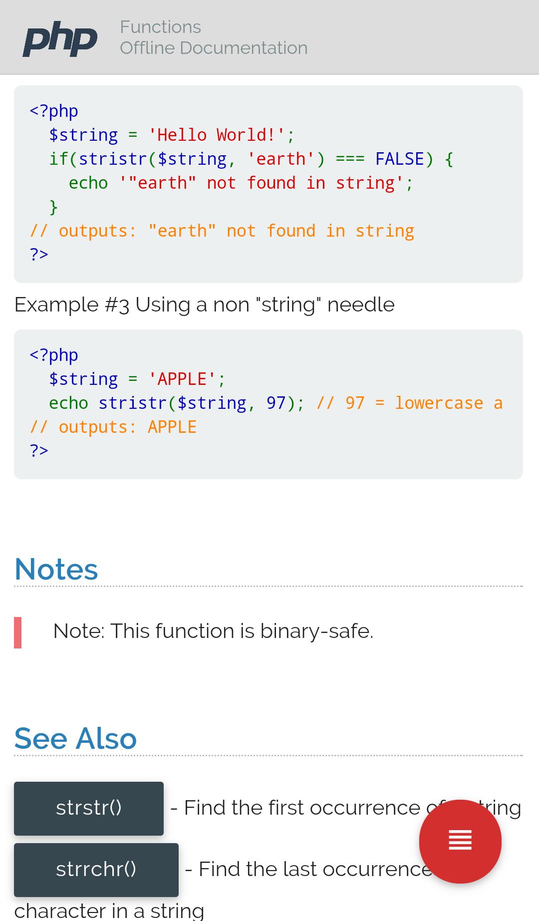 PHP Function Reference Offline