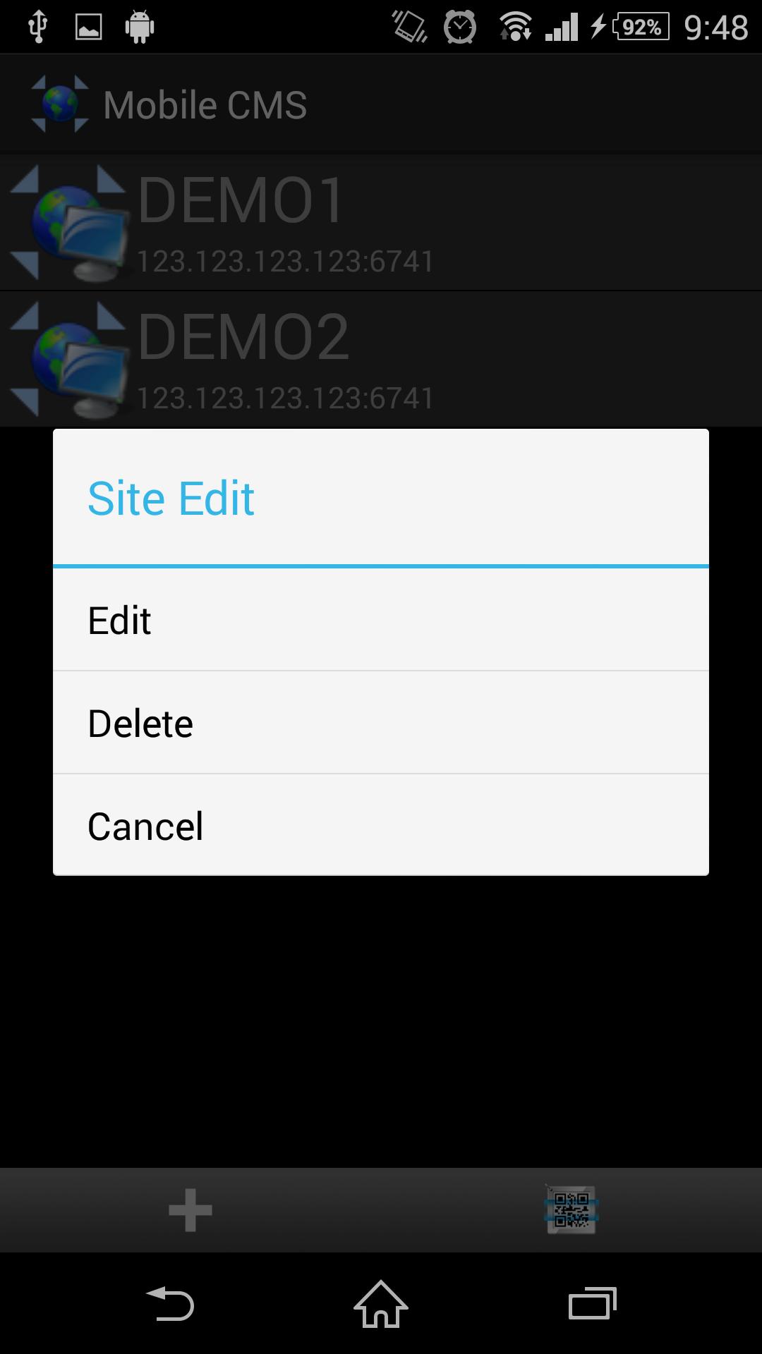Mobile CMS