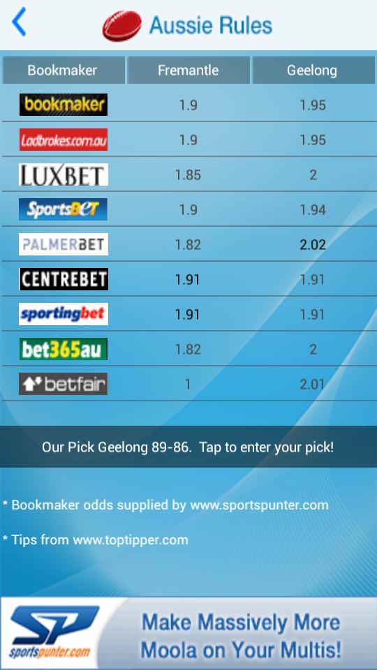 AFL Odds and Picks