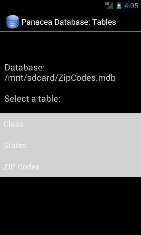 Panacea Database