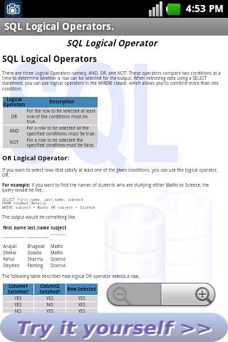 SQL Tutorial/Editor
