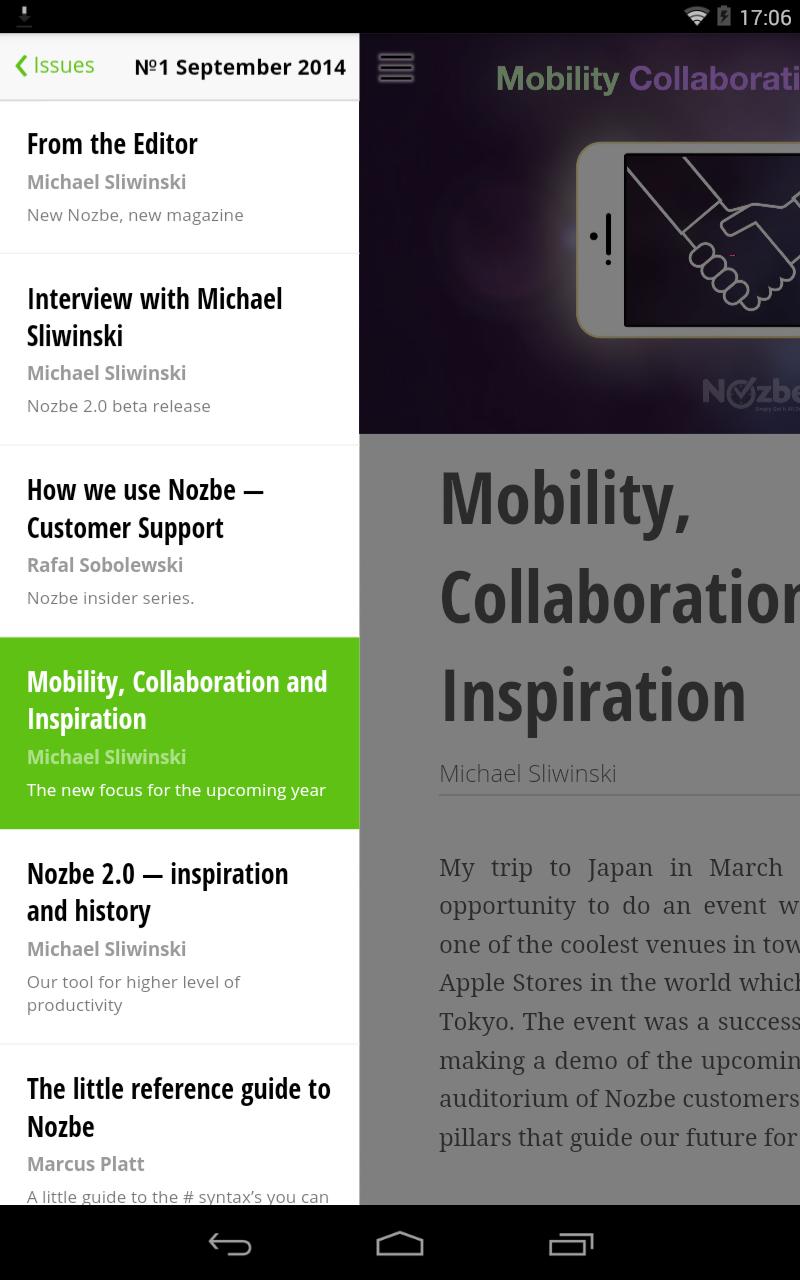 Nozbe Magazine