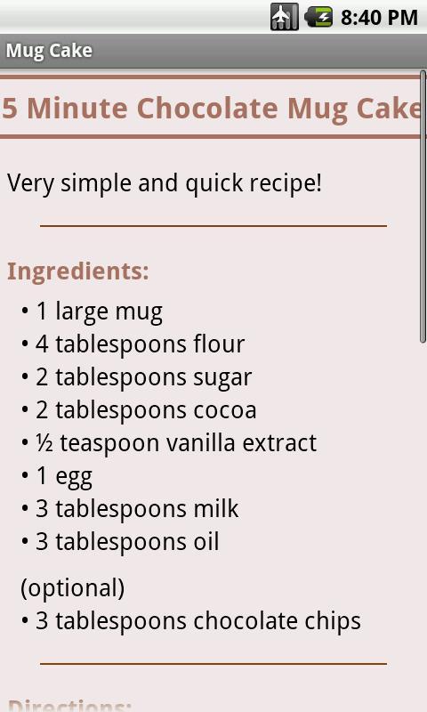 Mug Cake