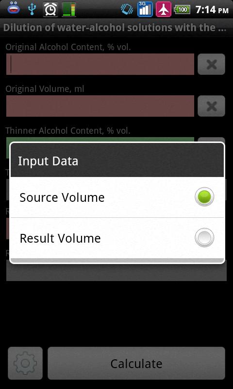 Spirit Calculator