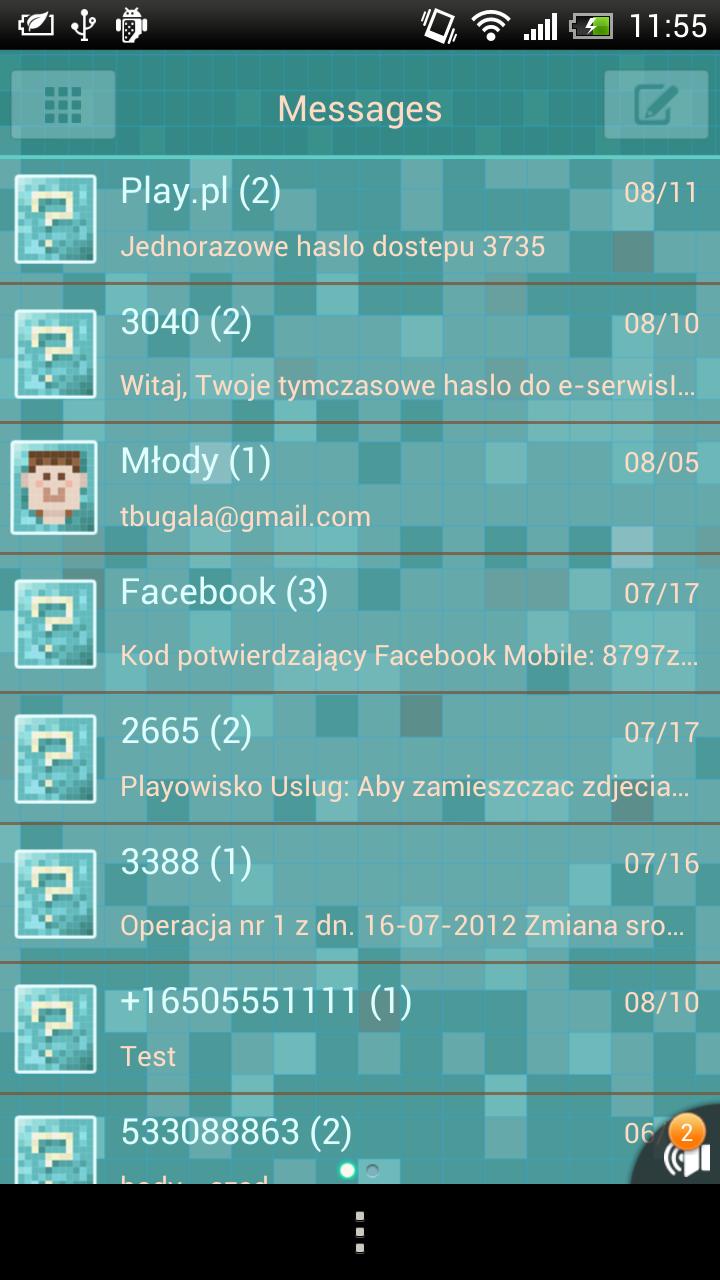 GO SMS Pixel Game 2 Theme