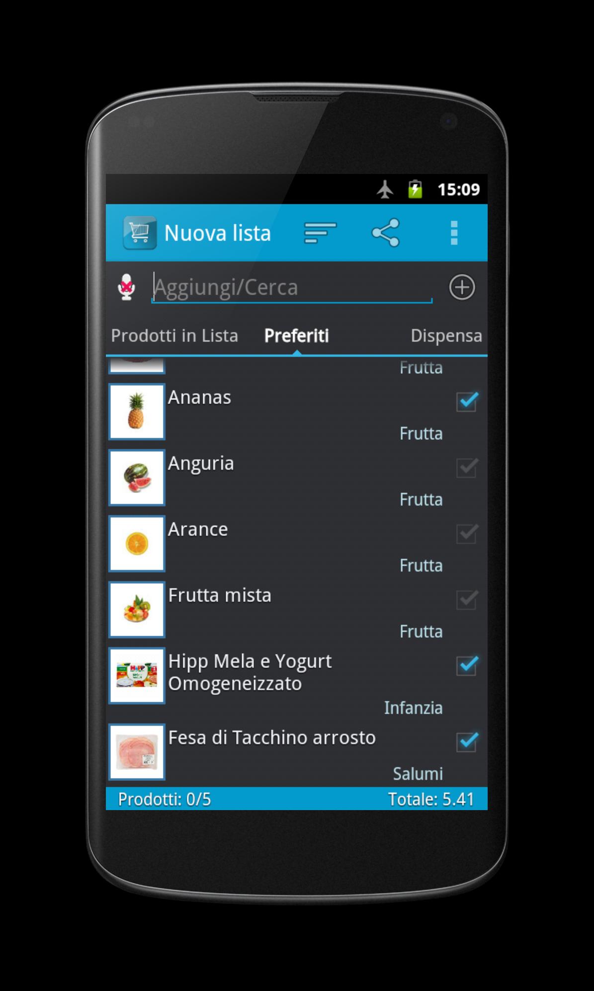 valpie Shopping List, La Spesa