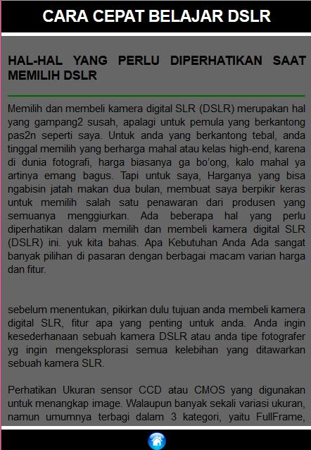 Belajar Camera Dslr