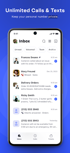 Linked Phone Business Number