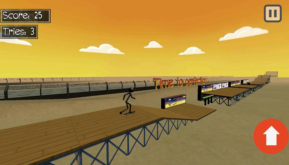 Stickman Extreme Skateboard
