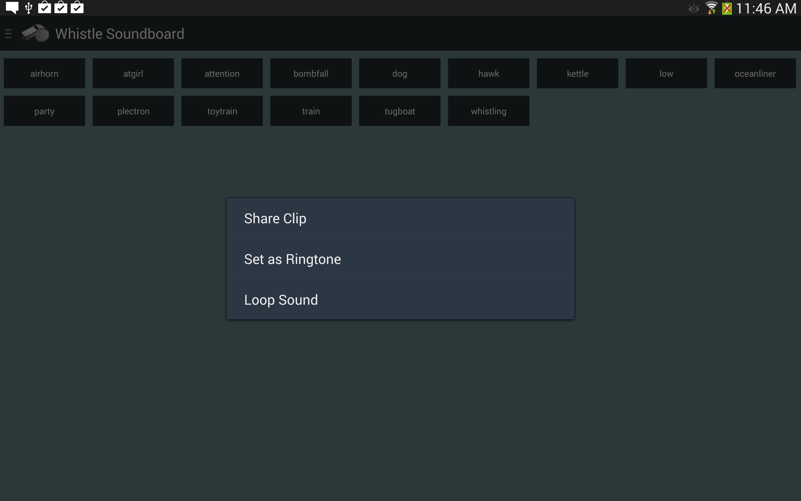 Whistle Soundboard