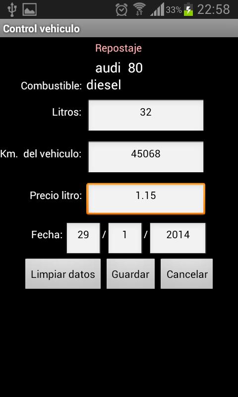 Control vehiculo