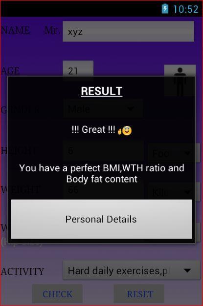 BMI Fitness Calculator