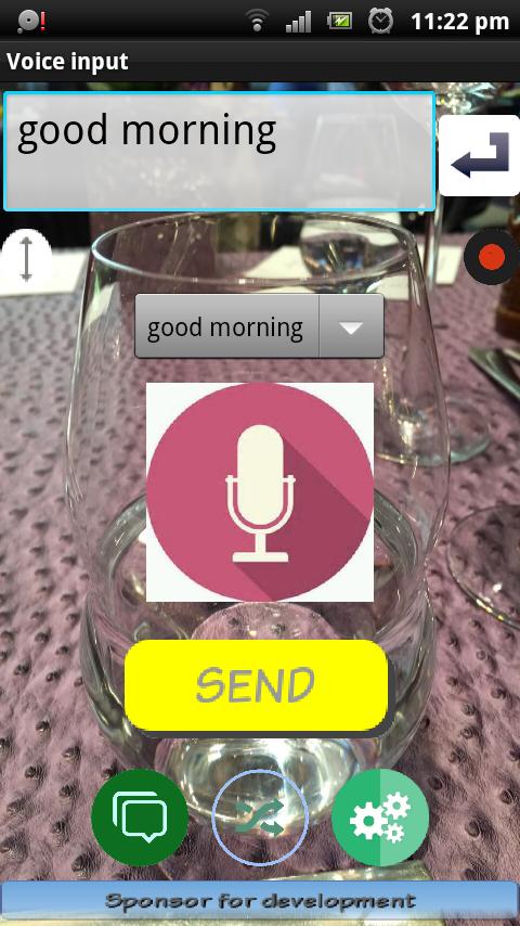 Voice input
