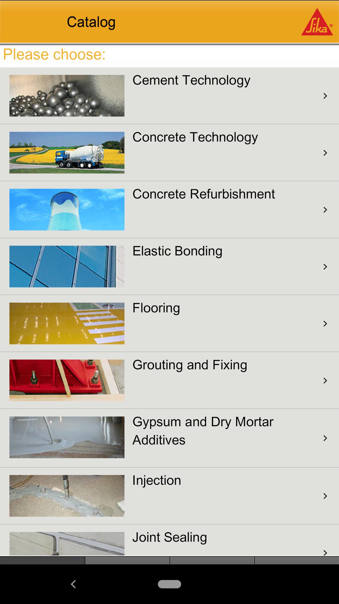 Sika Product Finder