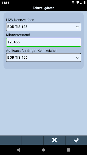 LKW-Abfahrtskontrolle