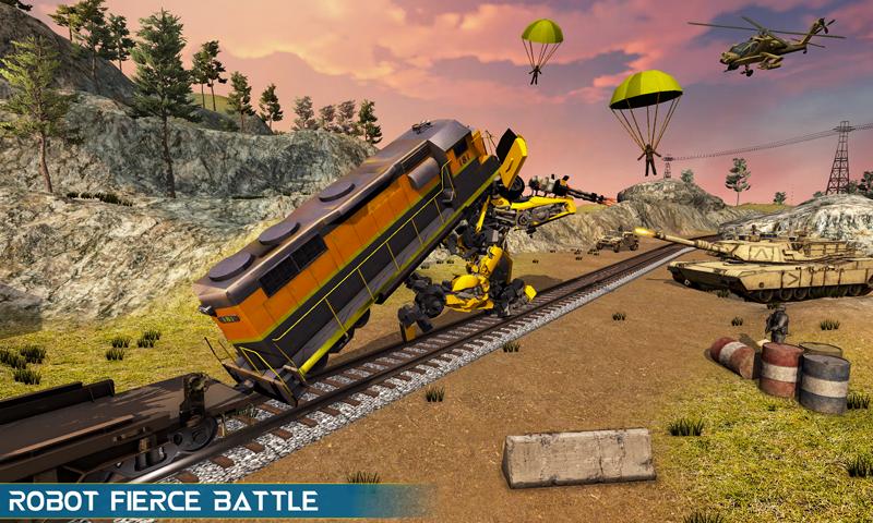 US Army Robot Transform Train Robot Games