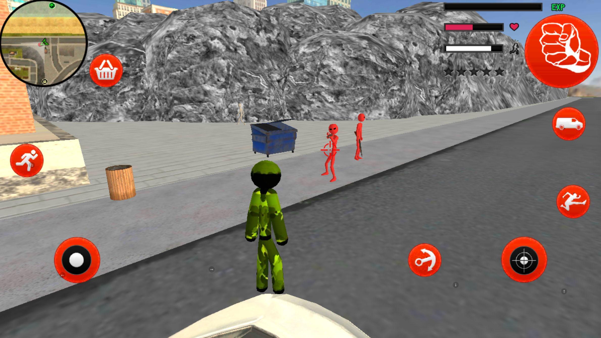 Army Counter Stickman Rope Hero Crime OffRoad