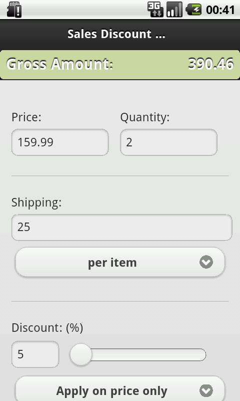 Sales Calculator For eCommerce