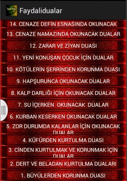 YARARLI, FAYDALI  DUALAR