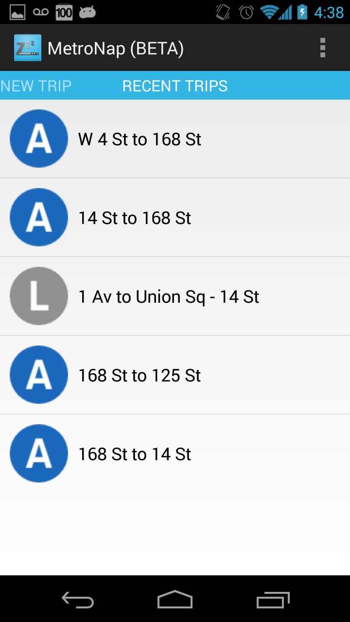 Metro Nap App for NYC Subway