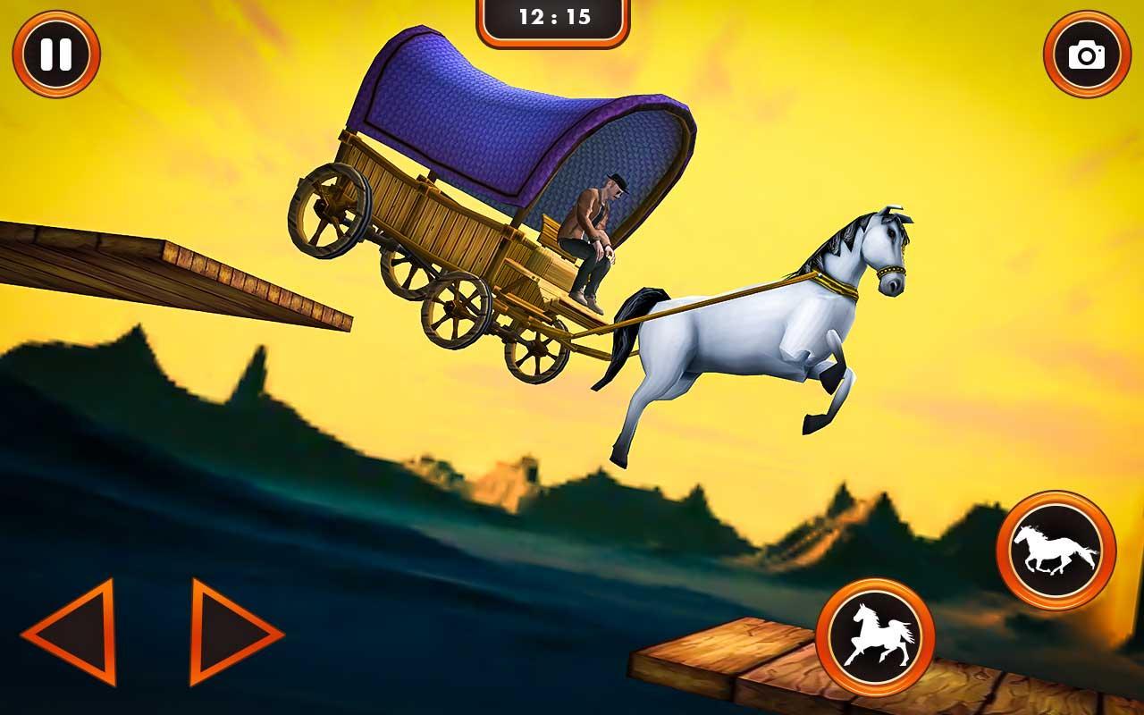 Horse Cart Riding Stunt Games