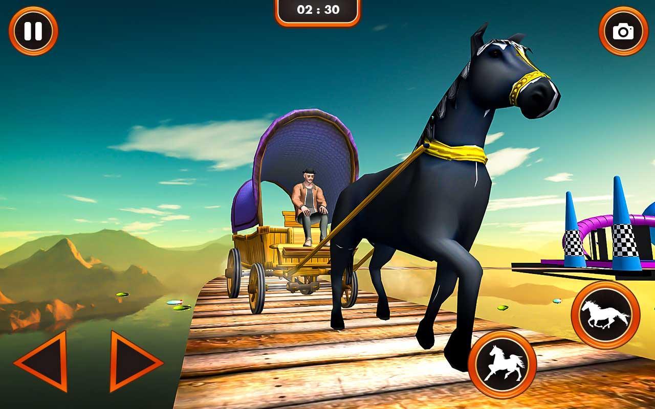 Horse Cart Riding Stunt Games