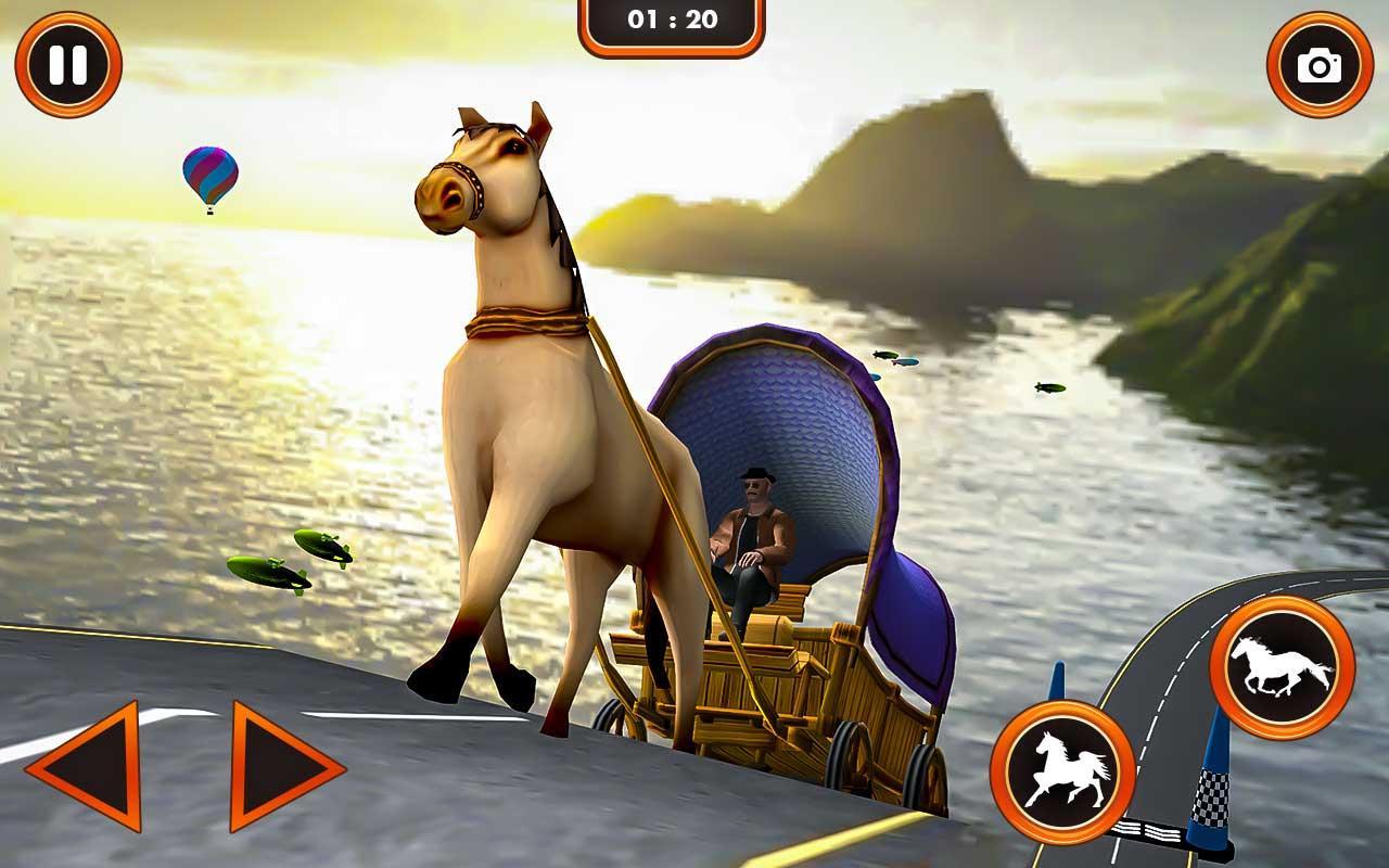 Horse Cart Riding Stunt Games