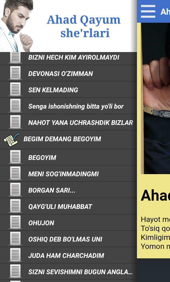 Ahad Qayum she'rlari