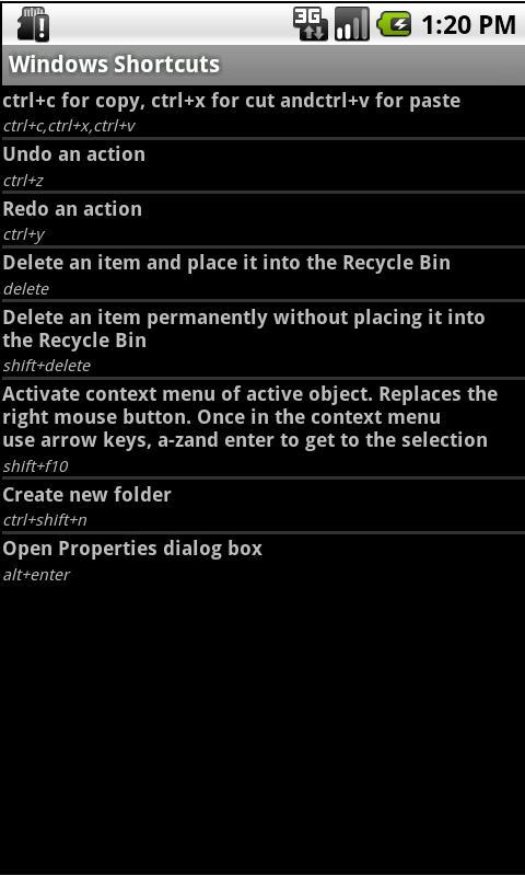 MS Windows Shortcuts