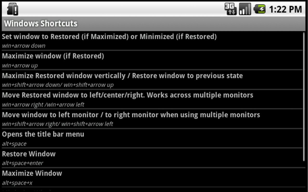 MS Windows Shortcuts