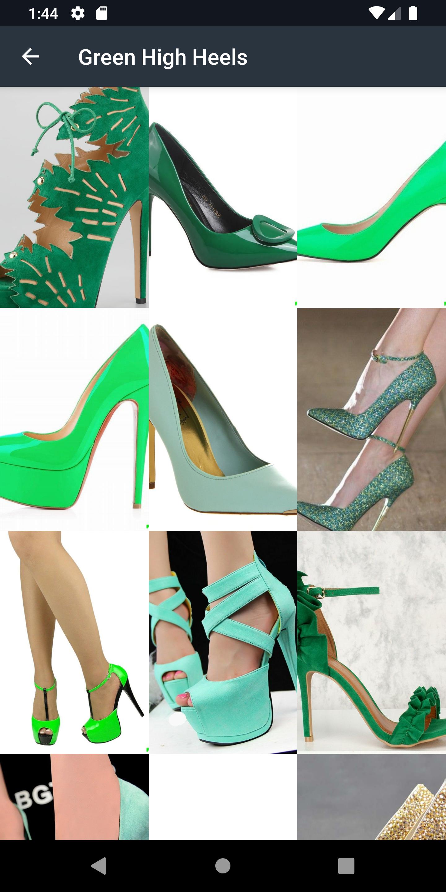 Green High Heels