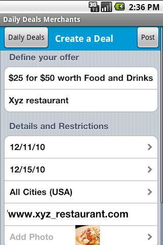 Daily Deals Merchants