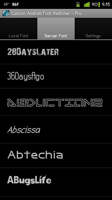 Custom Android Font Switcher