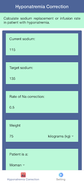 Hyponatremia Correction Rate