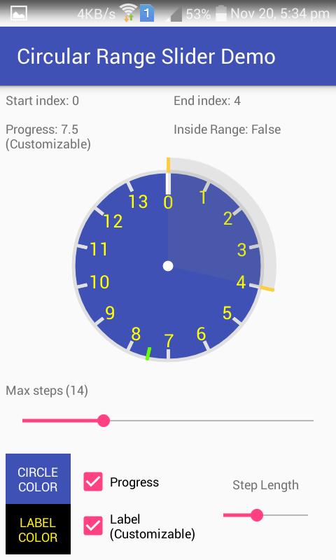 Circular Range Slider Demo