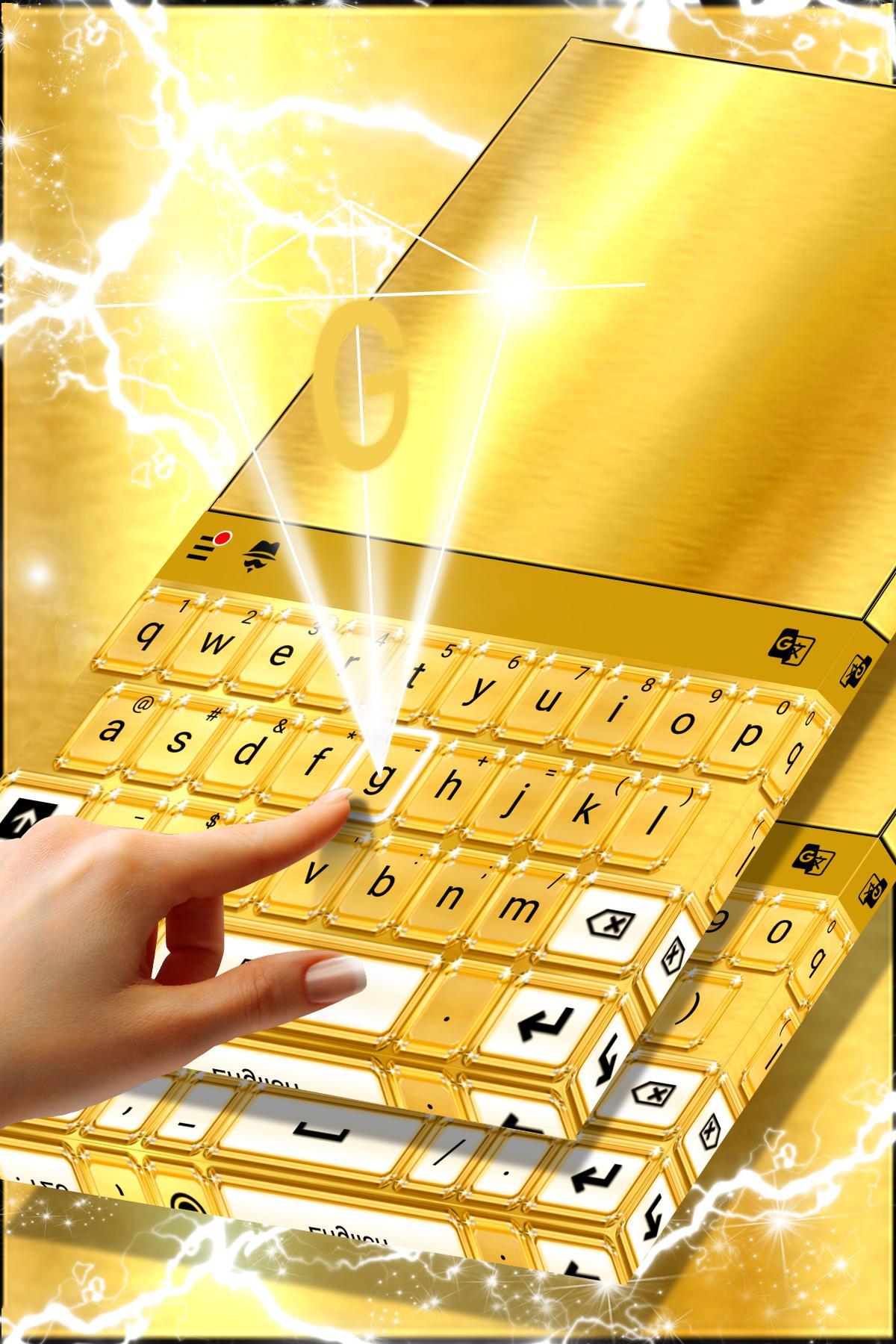 Shiny Gold Keyboard Theme