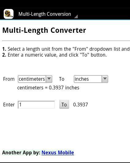 Length Measurement Conversion