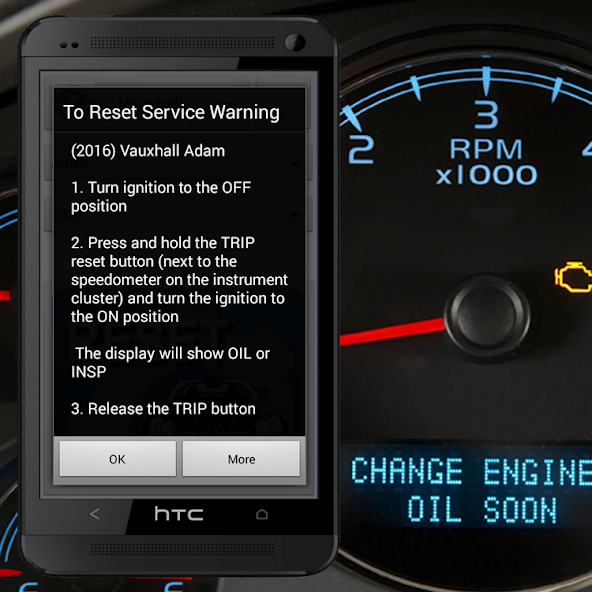 Vehicle Service Reset Oil